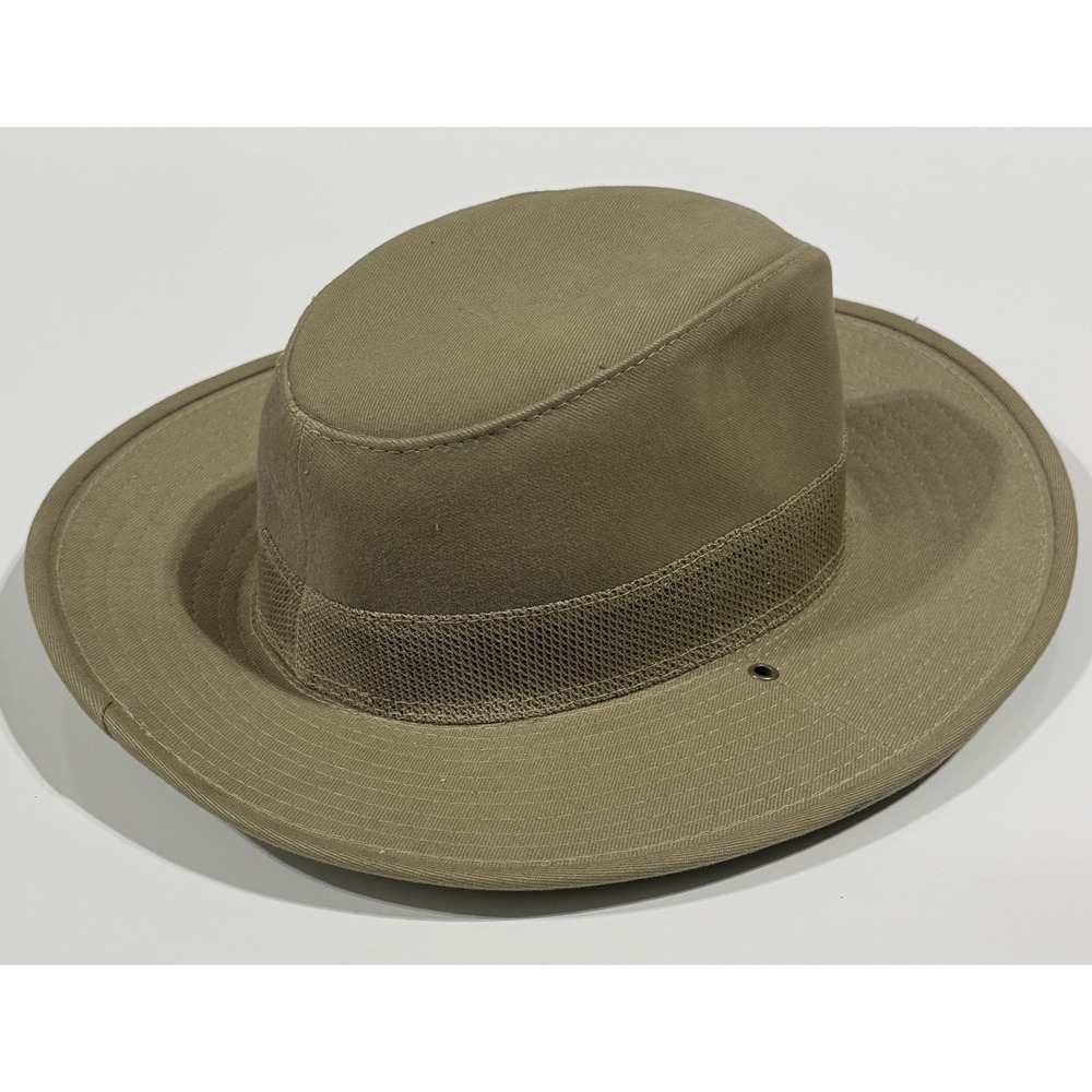 DOBBS - Safari Master Hat - 100% Cotton - Olive Khaki - Size Large - Picture 5 of 7